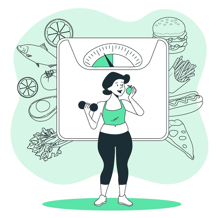Vector gratuito ilustración del concepto de dieta