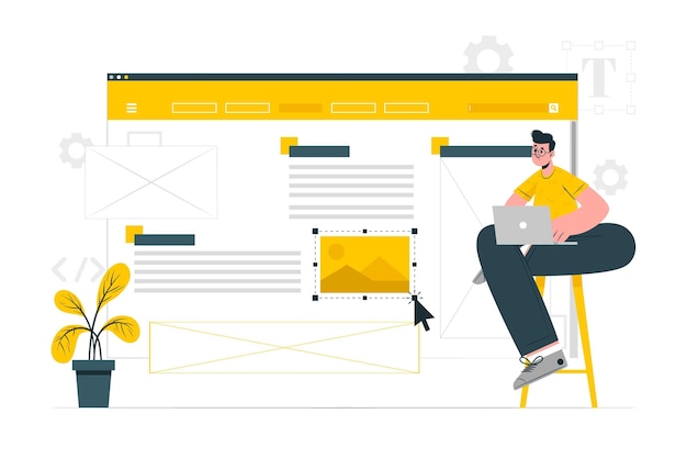 Ilustración de concepto de diseñador de sitio web