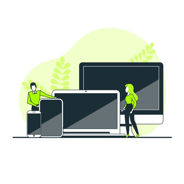 Ilustración de concepto dispositivos web