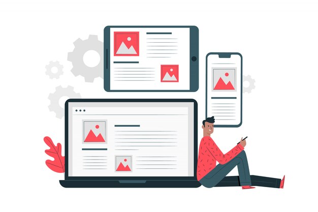 Ilustración del concepto de dispositivos