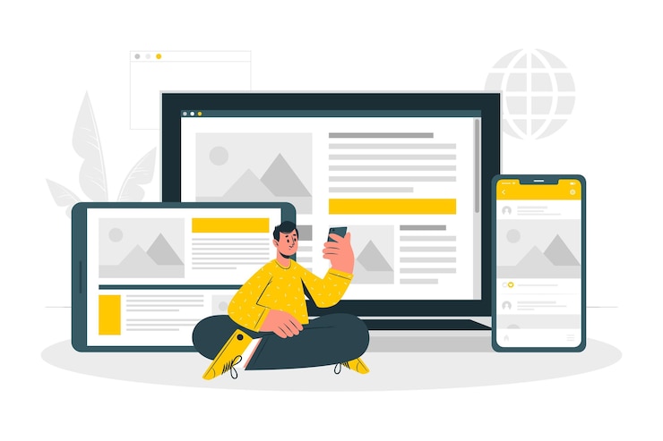 Vector gratuito ilustración del concepto de dispositivos