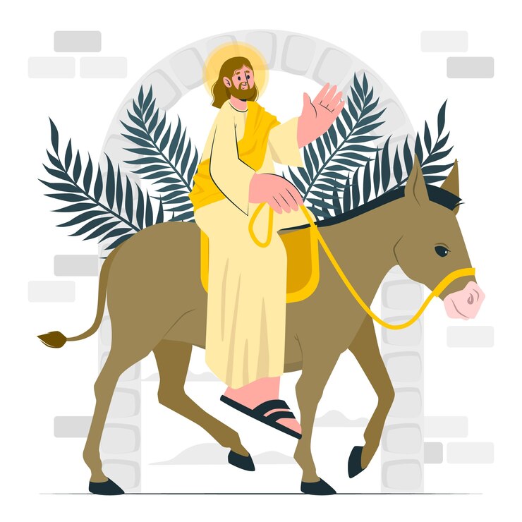 Vector gratuito ilustración del concepto del domingo de palmeras