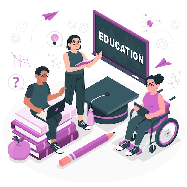 Vector gratuito ilustración del concepto de educación