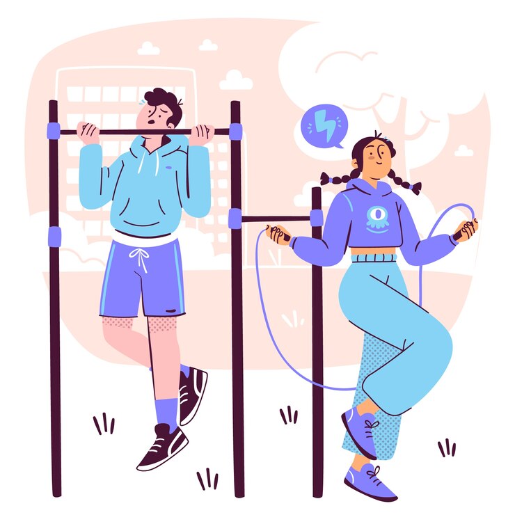 Vector gratuito ilustración del concepto de ejercicio al aire libre