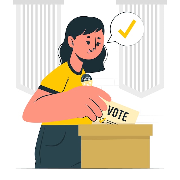 Vector gratuito ilustración del concepto de elecciones