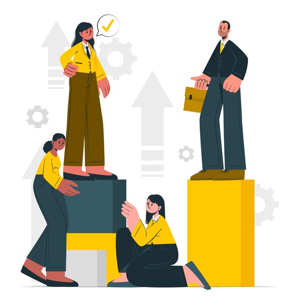 Ilustración del concepto de emancipación de la mujer