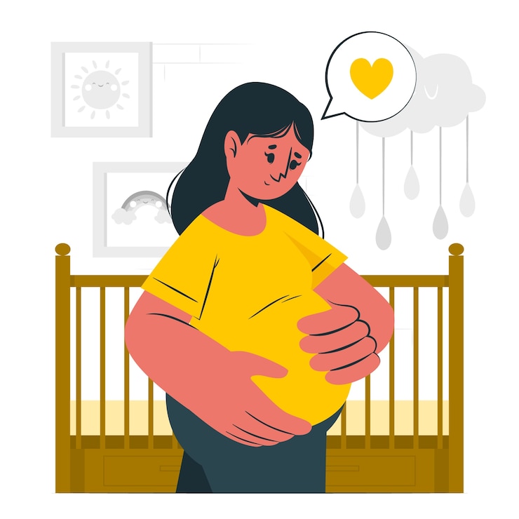 Vector gratuito ilustración del concepto de embarazo