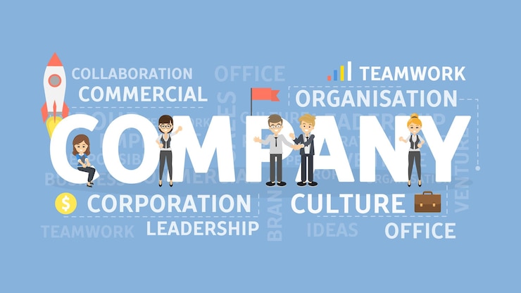 Vector gratuito ilustración del concepto de empresa idea de organización corporativa y trabajo en equipo