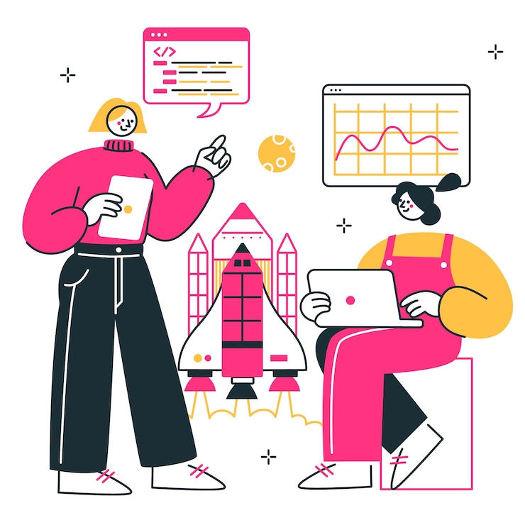 Vector gratuito ilustración del concepto de empresa tecnológica