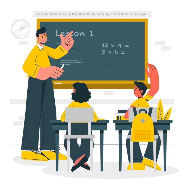 Ilustración del concepto de enseñanza