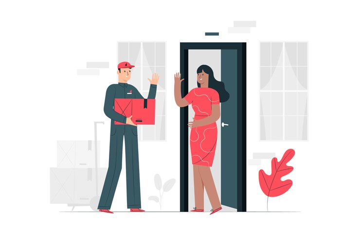 Vector gratuito ilustración del concepto de entrega