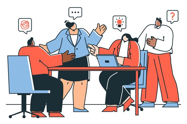 Ilustración del concepto de equipo