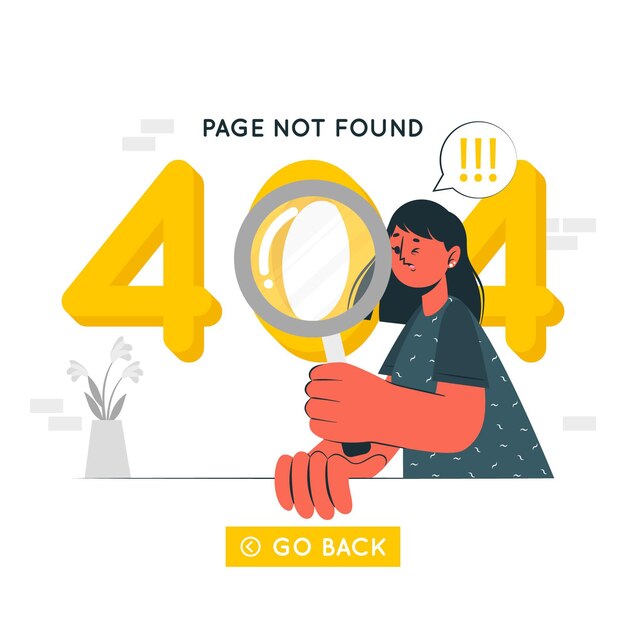 Ilustración del concepto de error 404