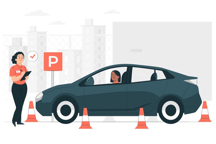 Vector gratuito ilustración del concepto de escuela de conducción