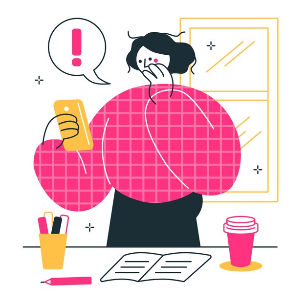 Ilustración del concepto de espanto