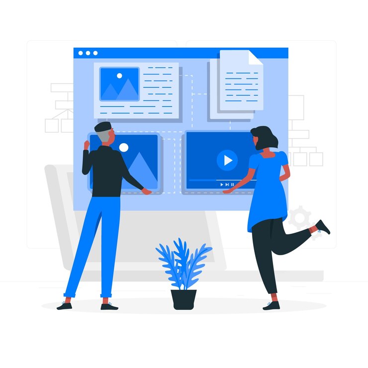 Vector gratuito ilustración del concepto de estructura de contenido