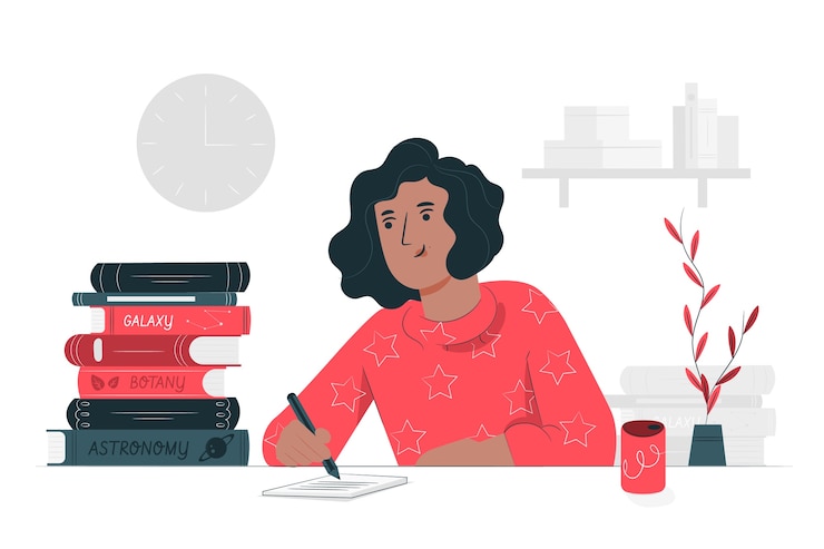 Vector gratuito ilustración del concepto de estudiar