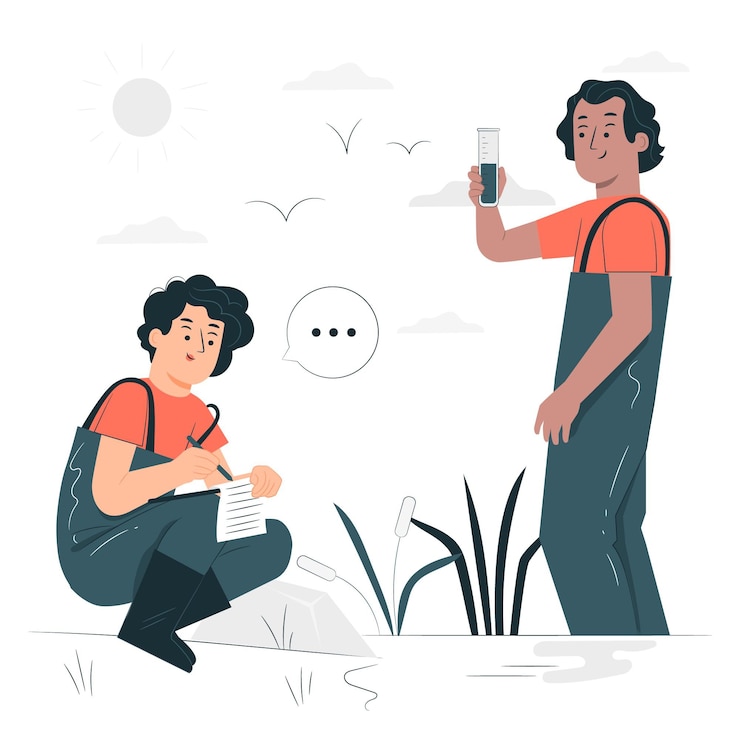 Vector gratuito ilustración del concepto de estudio ambiental