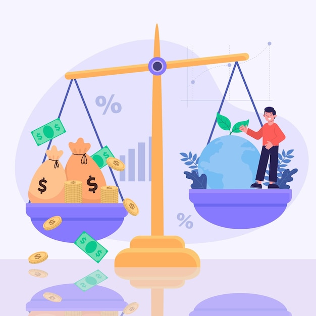 Ilustración del concepto de ética empresarial