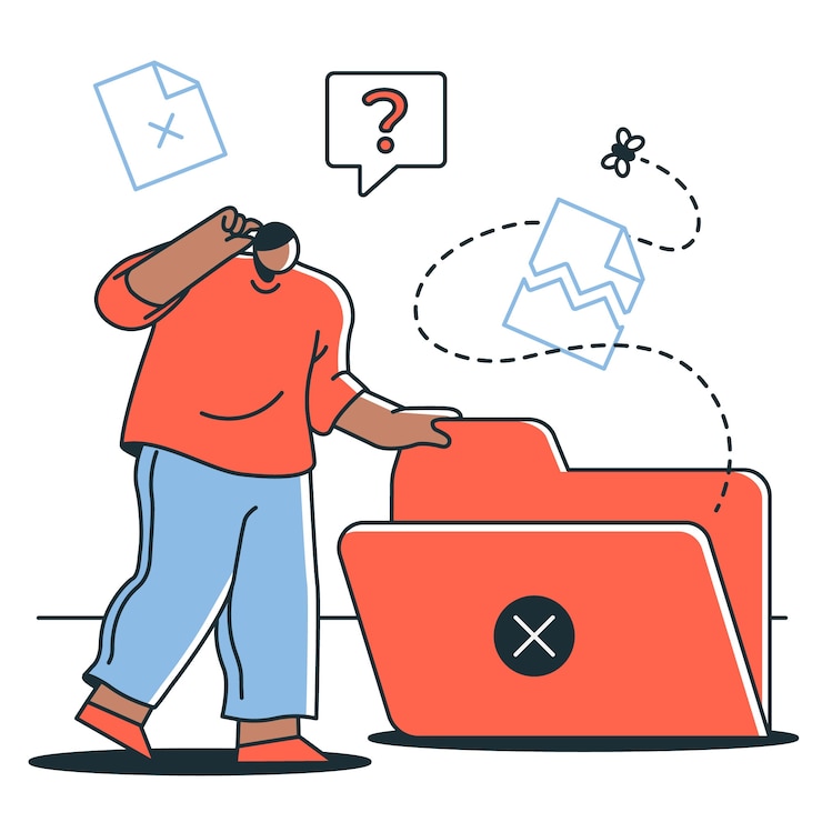 Vector gratuito ilustración de concepto de fallo de conexión