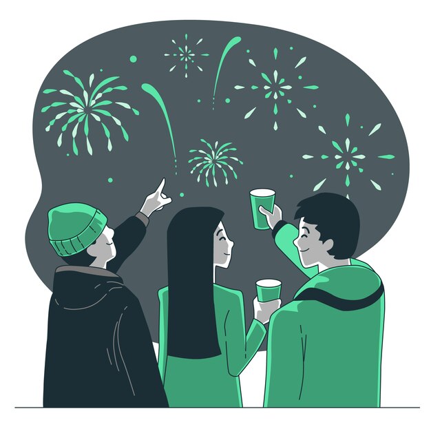 Ilustración del concepto de festividades
