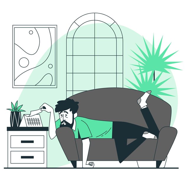 Ilustración del concepto de fiebre de cabina