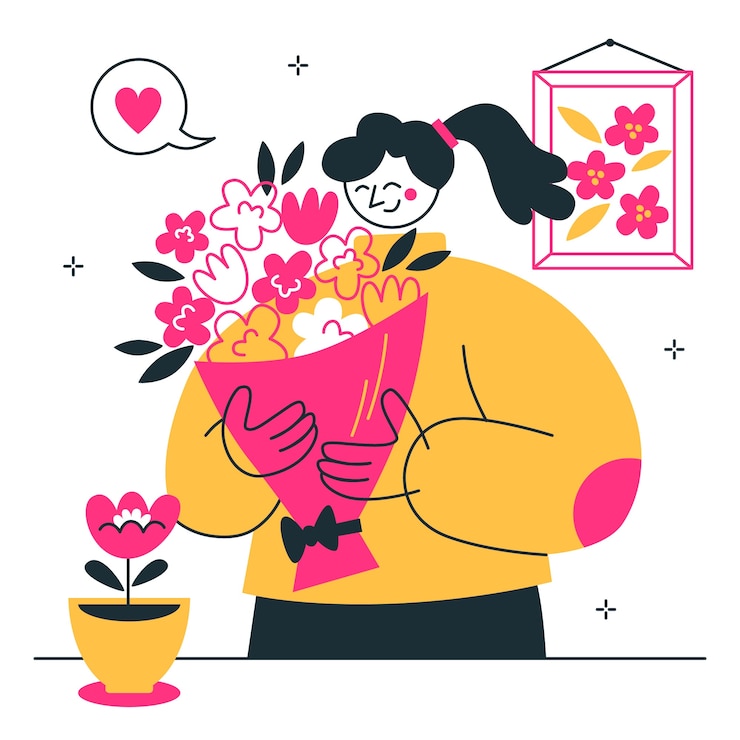 Vector gratuito ilustración del concepto de flores