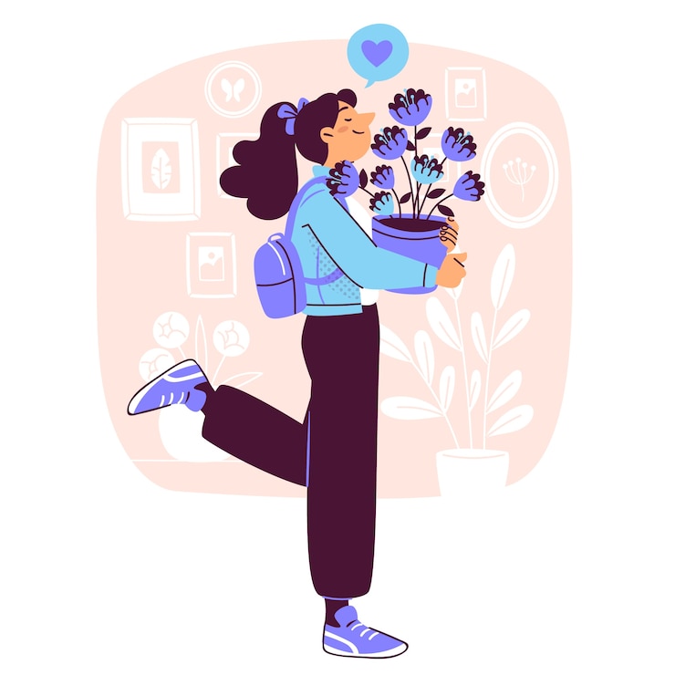 Vector gratuito ilustración del concepto de flores