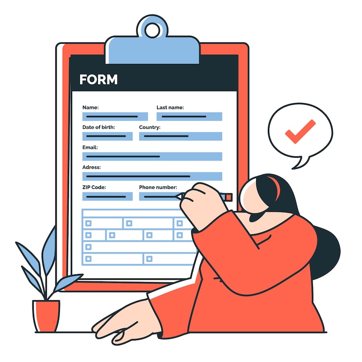 Vector gratuito ilustración del concepto de formularios