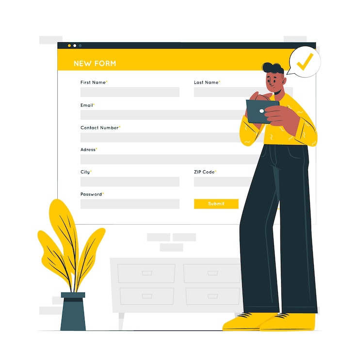 Vector gratuito ilustración del concepto de formularios