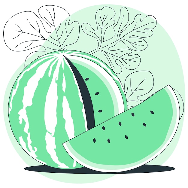 Vector gratuito ilustración del concepto de fruta de sandía