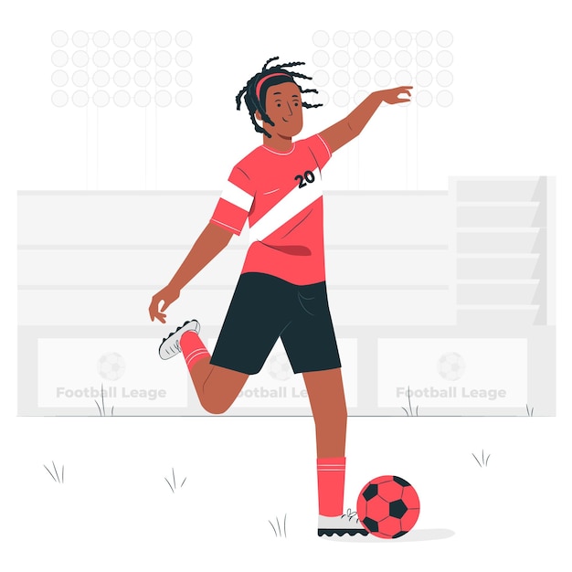 Vector gratuito ilustración del concepto de fútbol