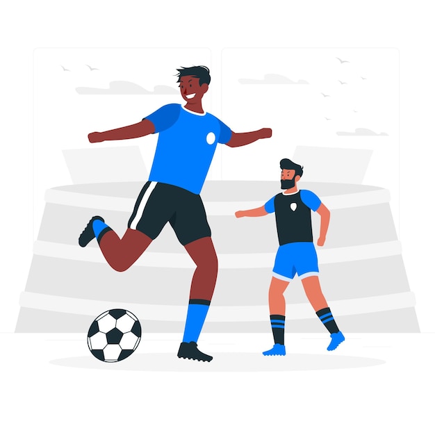 Vector gratuito ilustración del concepto de fútbol