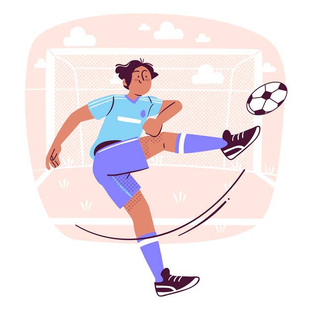 Ilustración del concepto de fútbol