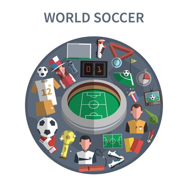 Ilustración del concepto de fútbol