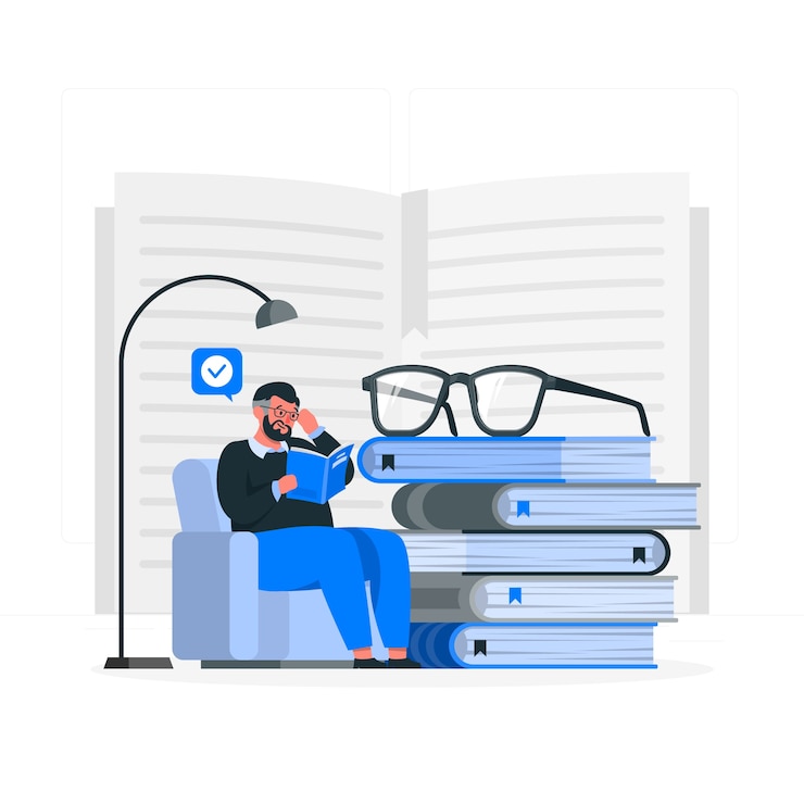 Vector gratuito ilustración del concepto de gafas de lectura