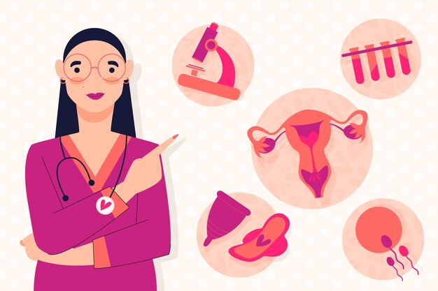 Ilustración del concepto de ginecología
