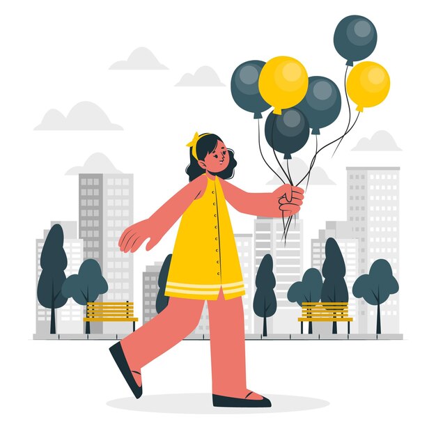 Ilustración del concepto de globos
