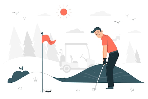 Ilustración del concepto de golf