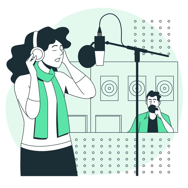 Ilustración del concepto de grabación
