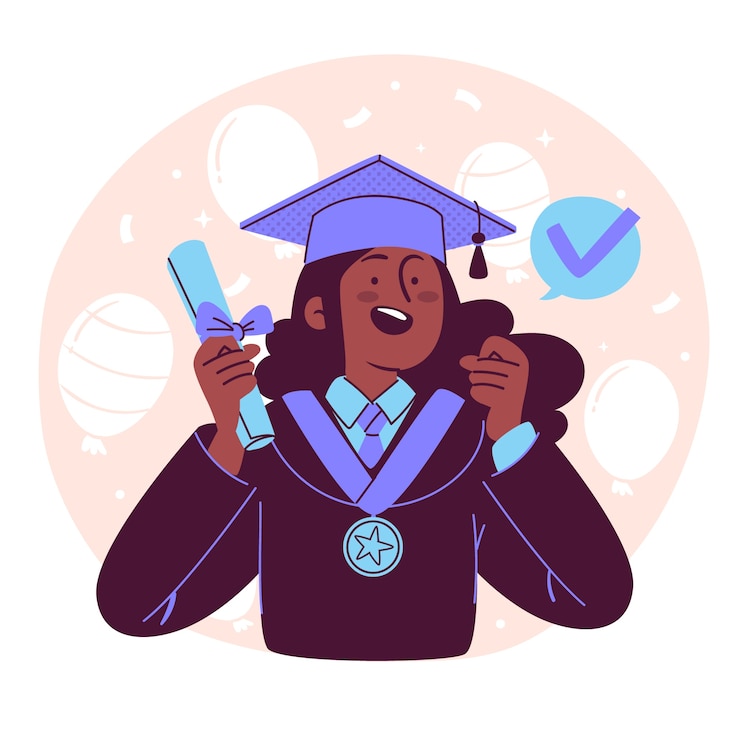 Vector gratuito ilustración del concepto de graduación