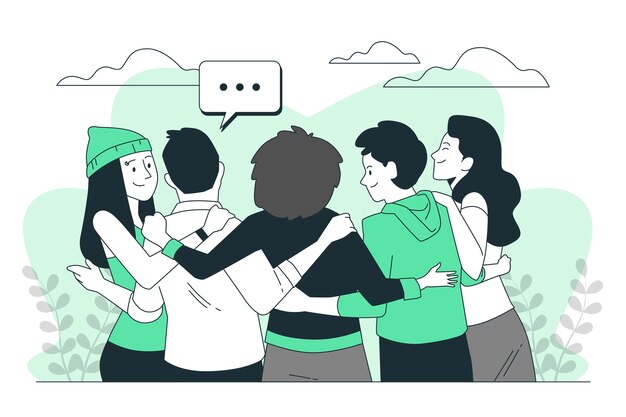 Ilustración del concepto de grupo