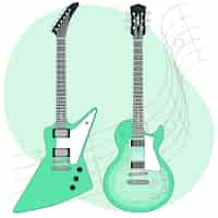 Vector gratuito ilustración del concepto de guitarra eléctrica