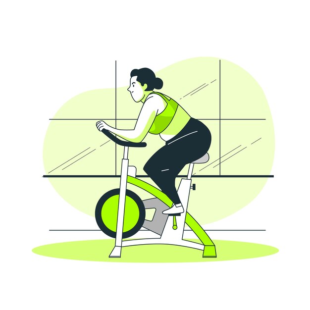 Ilustración del concepto de hacer deporte