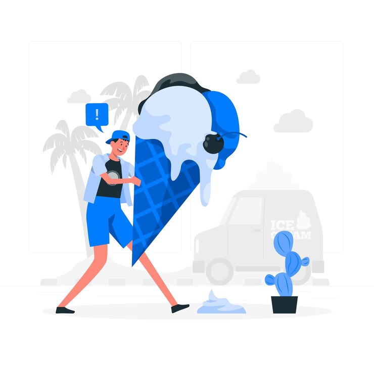 Vector gratuito ilustración de concepto de helado derretido