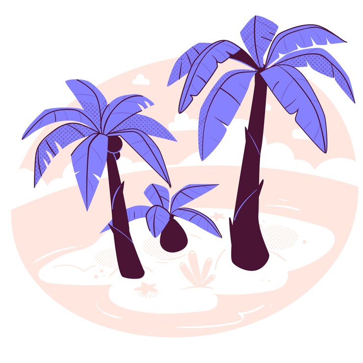 Vector gratuito ilustración del concepto de la hermosa escena de la playa