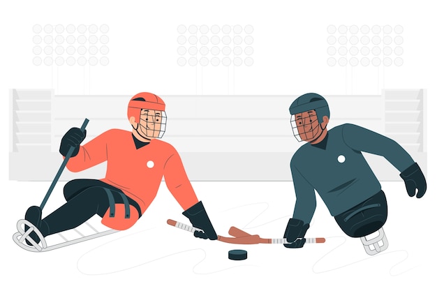 Vector gratuito ilustración del concepto de hockey sobre hielo de pará