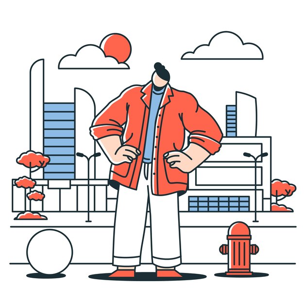 Ilustración del concepto de hombre