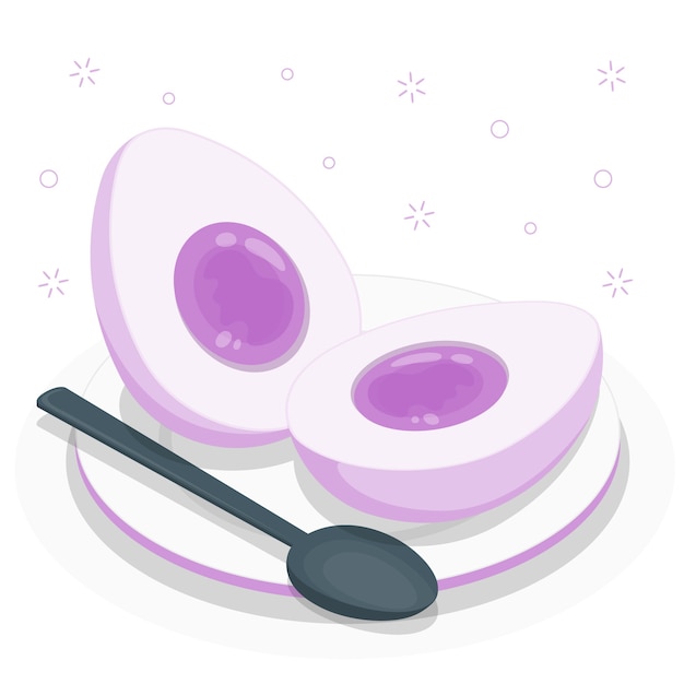Vector gratuito ilustración del concepto de huevo cocido