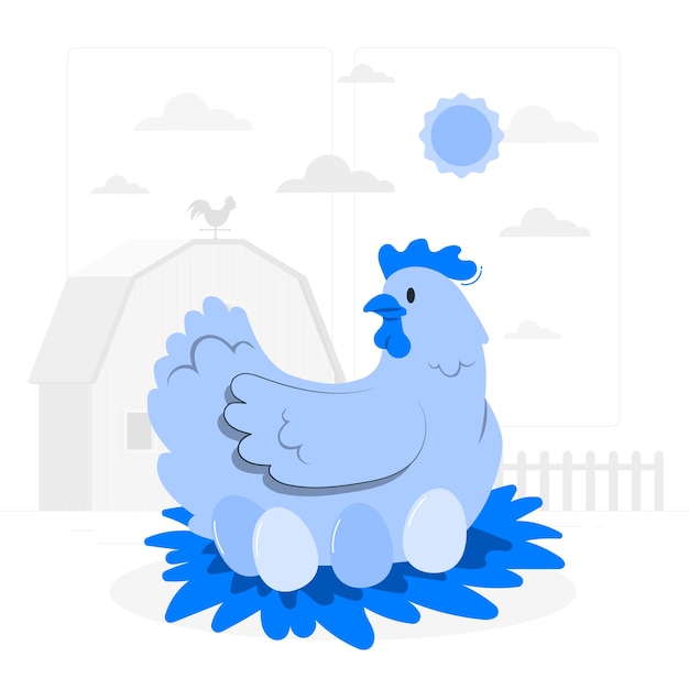 Vector gratuito ilustración del concepto de huevos y pollo